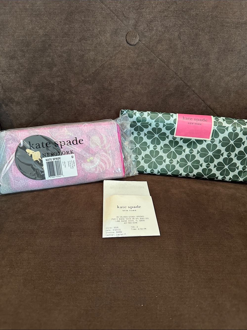 Kate Spade Disney Cheshire Cat Zip Around Wallet NWT AUTHENTIC retired